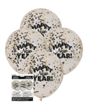 New Years Balloons With Confetti 6 Pack