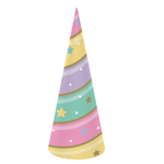 Unicorn Sparkle Horn Paper Cone Hats 8 Pack
