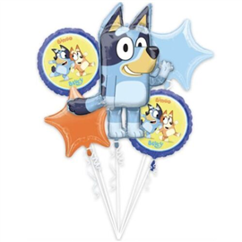 Balloon Foil Bouquet Bluey 5/PK Uninflated