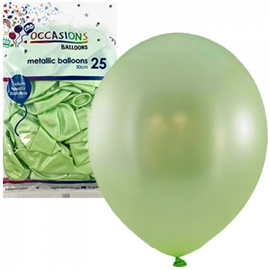Balloons Metallic Mint 25/ Pack
