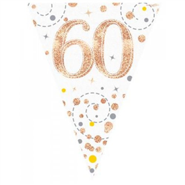 Bunting 60th Birthday Spark Fizz RG 3.9m