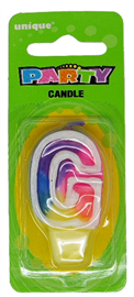 Candle Letter G Rainbow