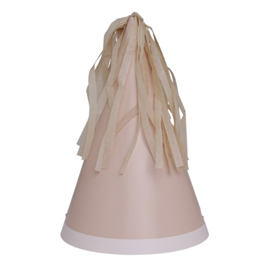 Five Star Party Hat With Tassel Topper White Sand 10/ Pack