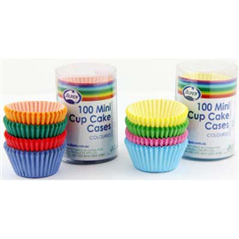 Mini Cup Cake Cases Coloured 100/ Pack