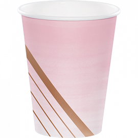 Rose All Day Cup Paper 266ml 8/ Pack