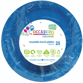 Royal Blue Round Lunch Plate 25/PK ALP
