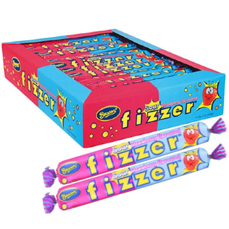 Beacon Fizzer Sour Strawberry 11g 72Carton
