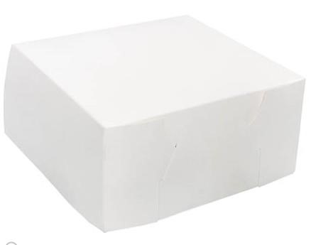 Cake Box White 8x8x4