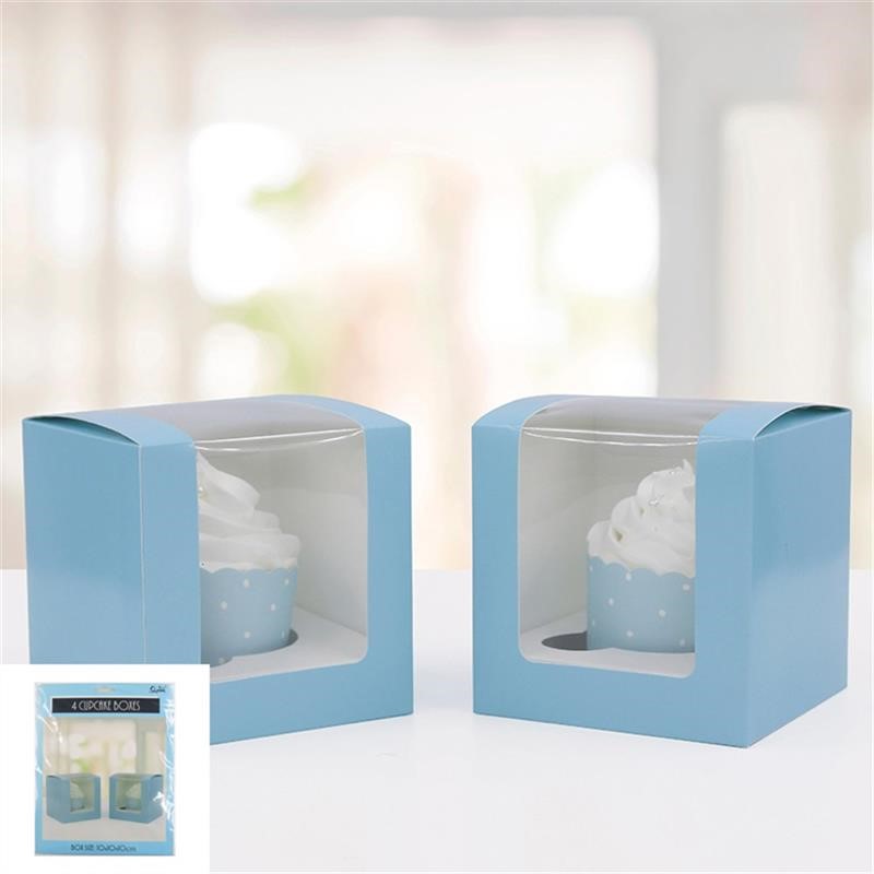 Cupcake Blue Single Box With Insert 4pk