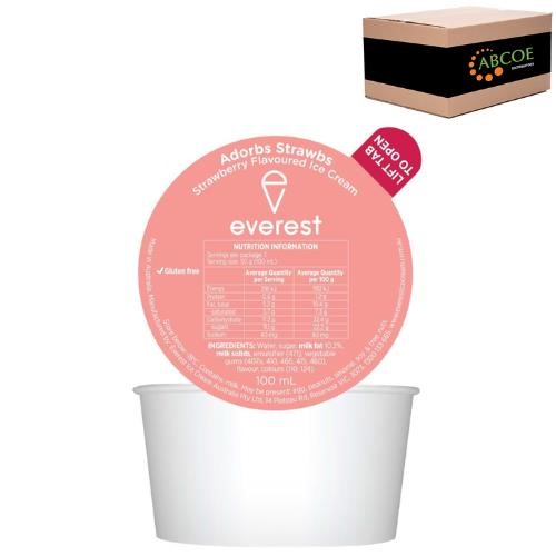 Everest Ice Cream Cup Strawberry 100ml 24CTN