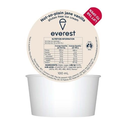 Everest Ice Cream Cup Vanilla 100ml