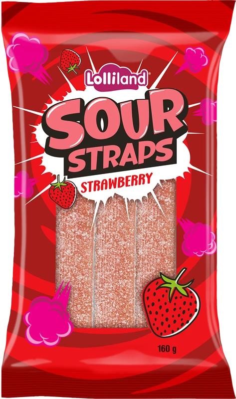 Lolliland Sour Straps Strawberry 160G
