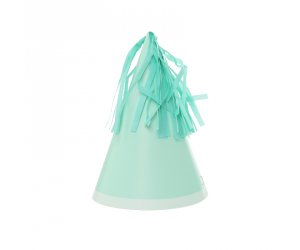 Five Star Party Hat With Tassel Topper Mint Green 10/ Pack