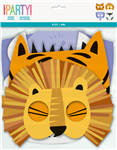 ANIMAL SAFARI PAPER MASK 8PK 73926