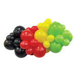 BALLOON ARRANGEMENT PANTHER PRIDE GARLAND 1M