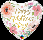 BALLOON FOIL 18 HAPPY MOTHERS DAY FLORAL UNINFLATED