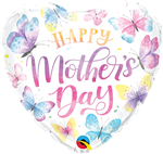 BALLOON FOIL 18 MOTHERS DAY WATERCOLOUR  25769 UNINFLATED