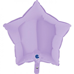 BALLOON FOIL 18 STAR MATTE LILAC UNINFLATED