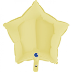 BALLOON FOIL 18 STAR MATTE YELLOW UNINFLATED