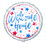 BALLOON FOIL 18 WELCOME HOME RED WHITE BLUE UNINFLATED