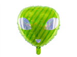 BALLOON FOIL 20 ALIEN HEAD GREEN UNINFLATED