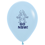 BALLOONS PRINTED NSW COCKROACH BLUE 30CM