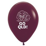BALLOONS PRINTED QLD CANETOAD MAROON 30CM