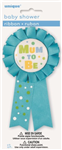 Baby Shower Ribbon Mum To Be Blue