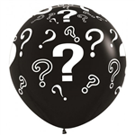 Balloon 90Cm Gender Reveal Question Mrk Uninflated