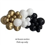 Balloon Arrangement 193 Garland Black  Gold