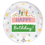 Balloon Bubble 18 Happy Birthday Cake Slice