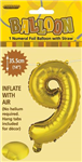 BALLOON FOIL 14 GOLD 9  SelfInflating