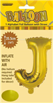 BALLOON FOIL 14 GOLD J  SelfInflating