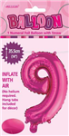 BALLOON FOIL 14 HOT PINK 9  SelfInflating