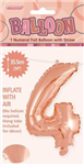 BALLOON FOIL 14 ROSE GOLD 4  SelfInflating