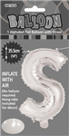 BALLOON FOIL 14 SILVER S  SelfInflating