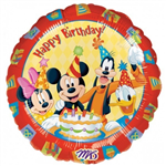 Balloon Foil 17 Mickey Mouse Happy Bday Uninflated