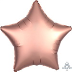 Balloon Foil 17 Star Satin Luxe Rose GoldCopper Uninflated