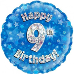 Balloon Foil 18 9th Hb Blue Holo Uninflated