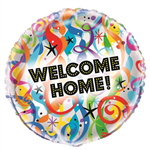 Balloon Foil 18 Bright Welcome Home Uninflated