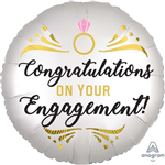 Balloon Foil 18 Congrats Engagement Uninflated
