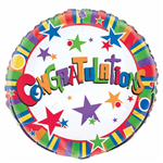 Balloon Foil 18 Congratulations Stars Uninflated