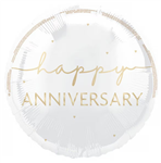 Balloon Foil 18 Happy Anniversary Uninflated