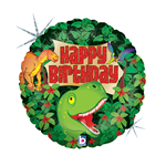Balloon Foil 18 Happy Bday Dino Uninflated
