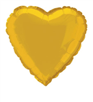 Balloon Foil 18 Heart Gold Uninflated