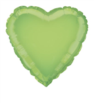 Balloon Foil 18 Heart Lime Green Uninflated