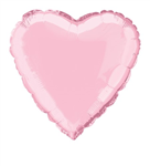 Balloon Foil 18 Heart Pastel Pink Uninflated