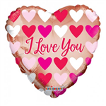 Balloon Foil 18 I Love You Rose Gold Uninflated 1599218