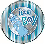 Balloon Foil 18 Its A Boy Bottle Uninflated