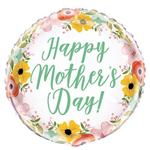 Balloon Foil 18 Mothers Day Spring Floral Uninflated